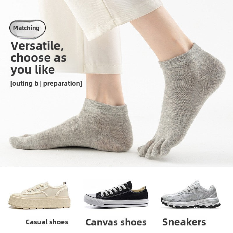 Women's Breathable Cotton Five-Toe Socks