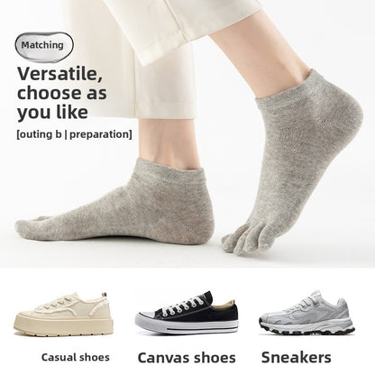 Women's Breathable Cotton Five-Toe Socks