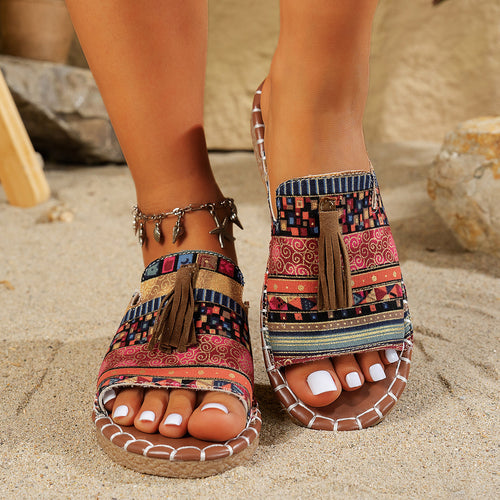 Bohemian flat beach sandals