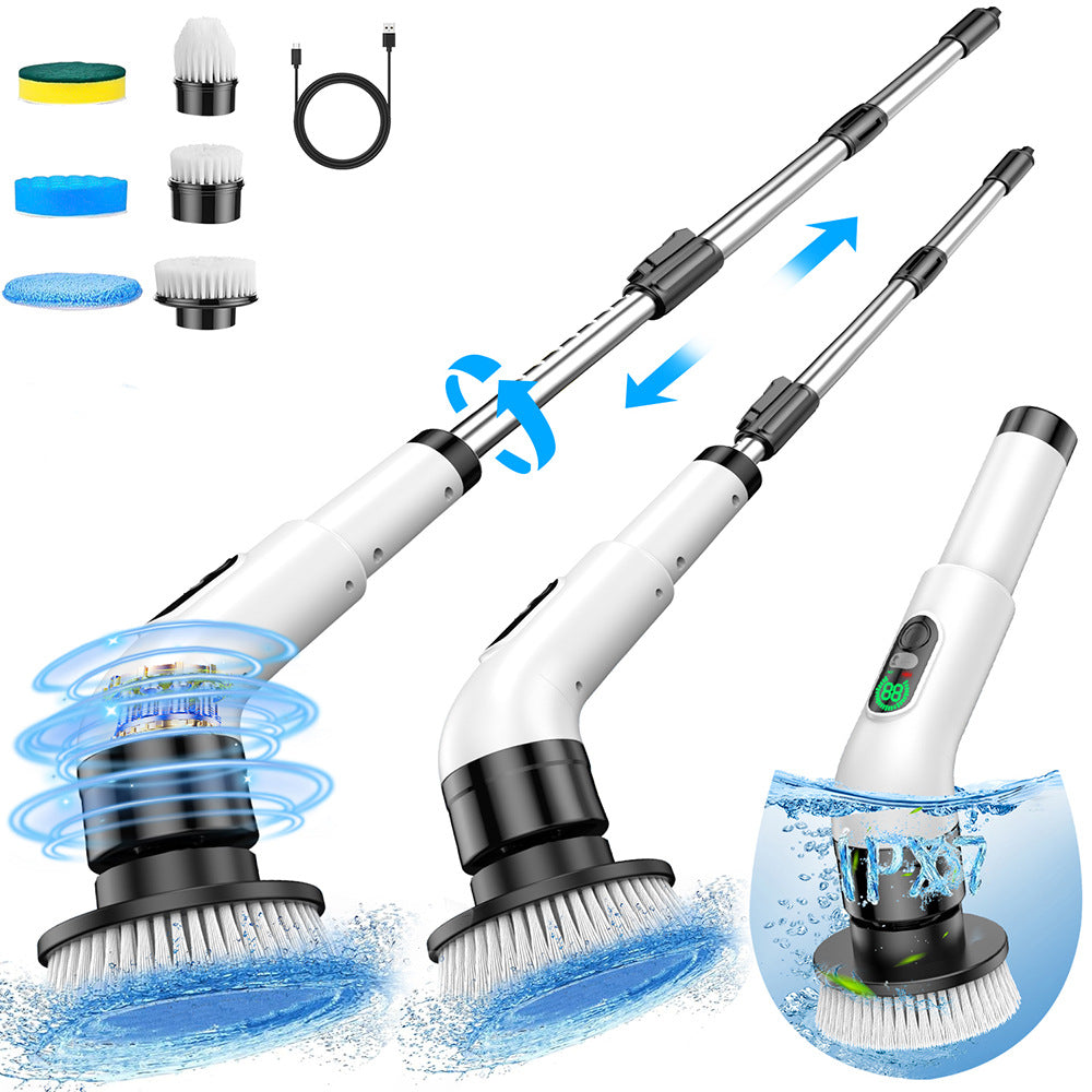 Multifunctional Telescopic Electric Cleaning Brush for household purpose