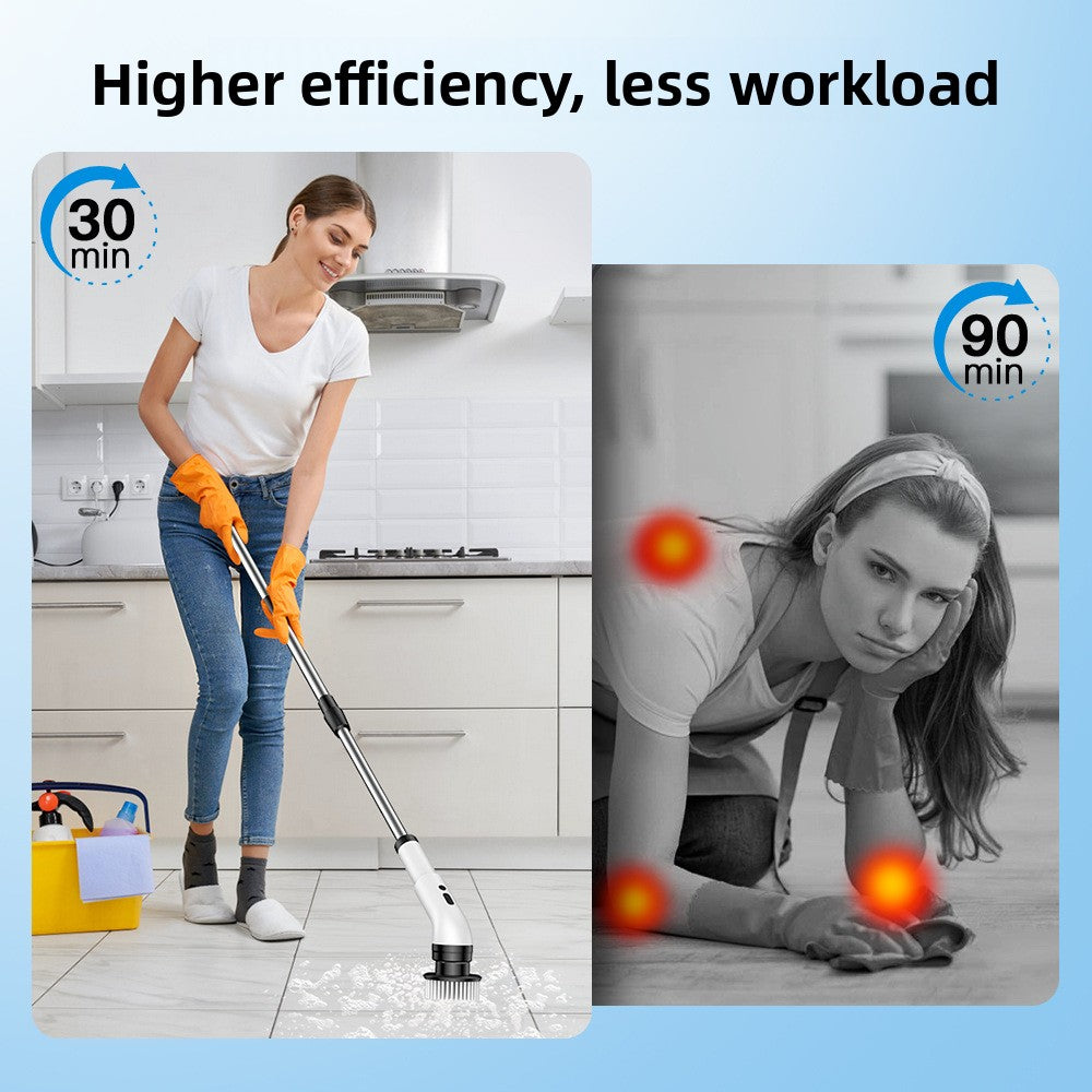 Multifunctional Telescopic Electric Cleaning Brush for household purpose