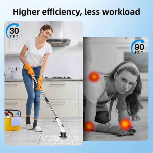 Multifunctional Telescopic Electric Cleaning Brush for household purpose