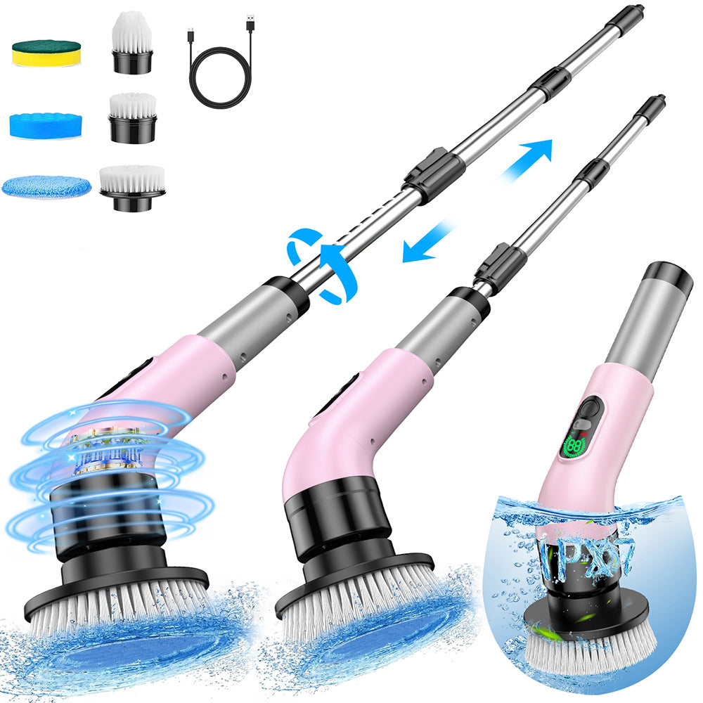 Multifunctional Telescopic Electric Cleaning Brush for household purpose