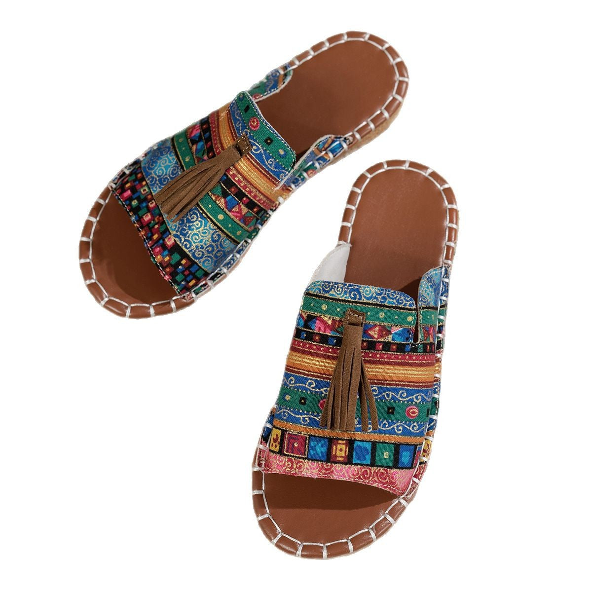 Bohemian flat beach sandals